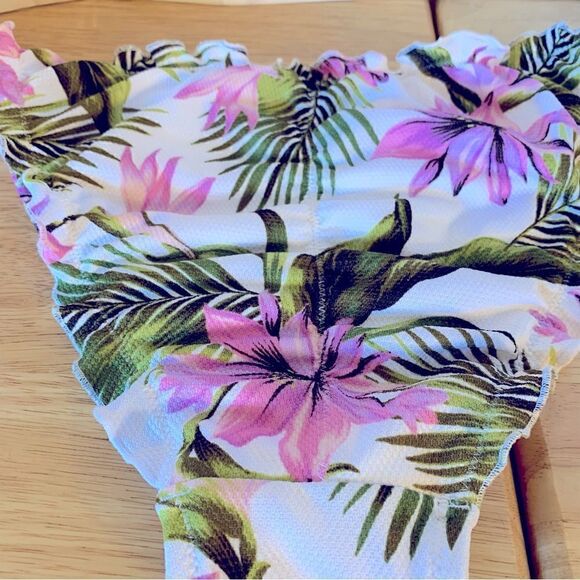 Shade & Shore String Bikini Bottoms Hawaiian Floral Print Sz Large NWOT Swim - Picture 6 of 6